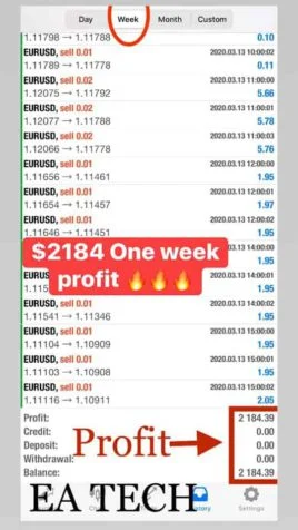 ROBOTEA TECH V4 RESULT FOREX ROBOT
